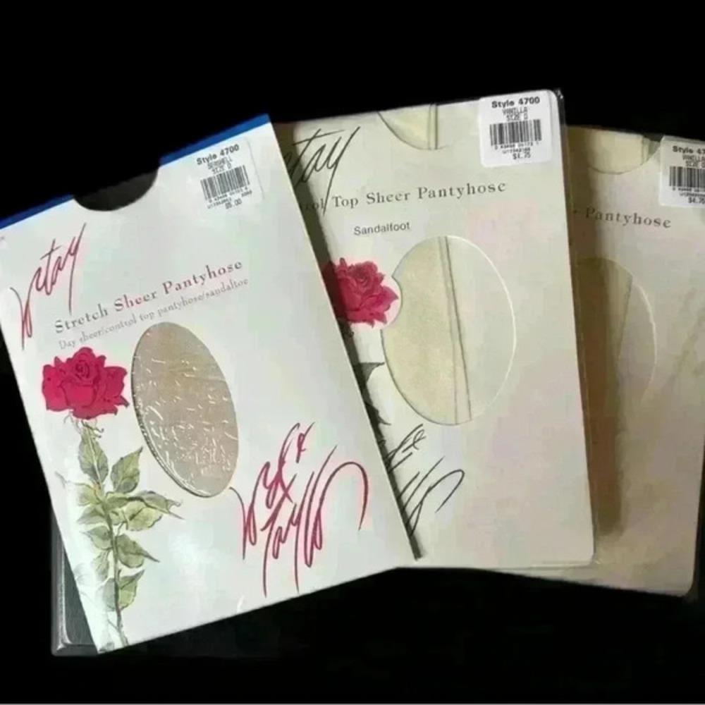 VTG Lord And Taylor Control Top Sheer Panty Hose Vanilla|Seashell LOT OF 3 Sz. D